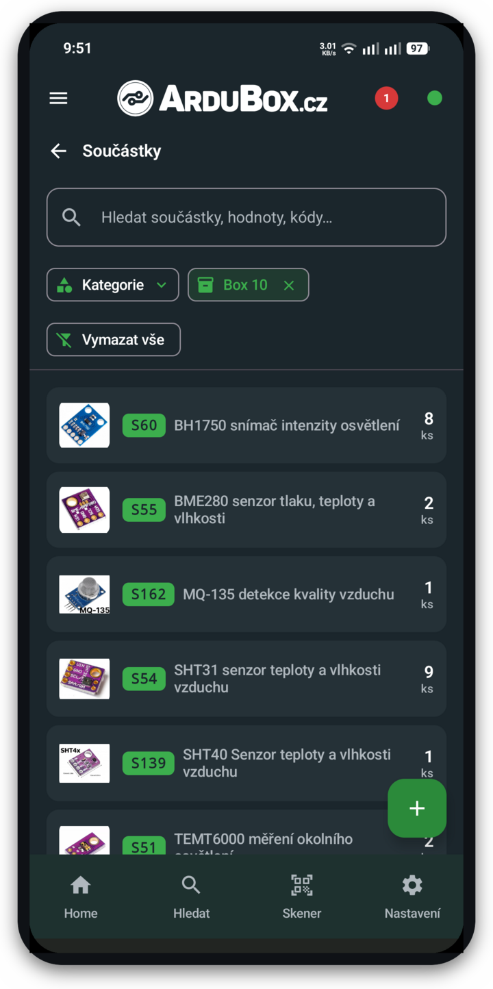 ArduBox – mobilní aplikace pro Android